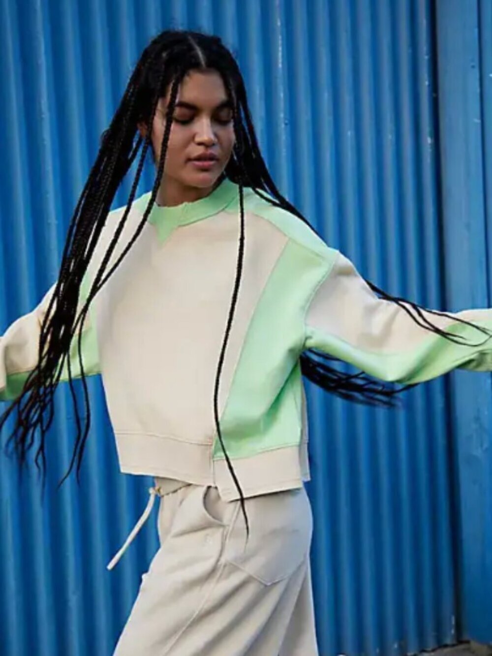 Free People Movement Intercept Colorblock Sweatshirt